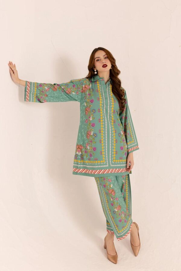Stylish Women's Stitched Printed Shirt and Trouser Set - Image 3