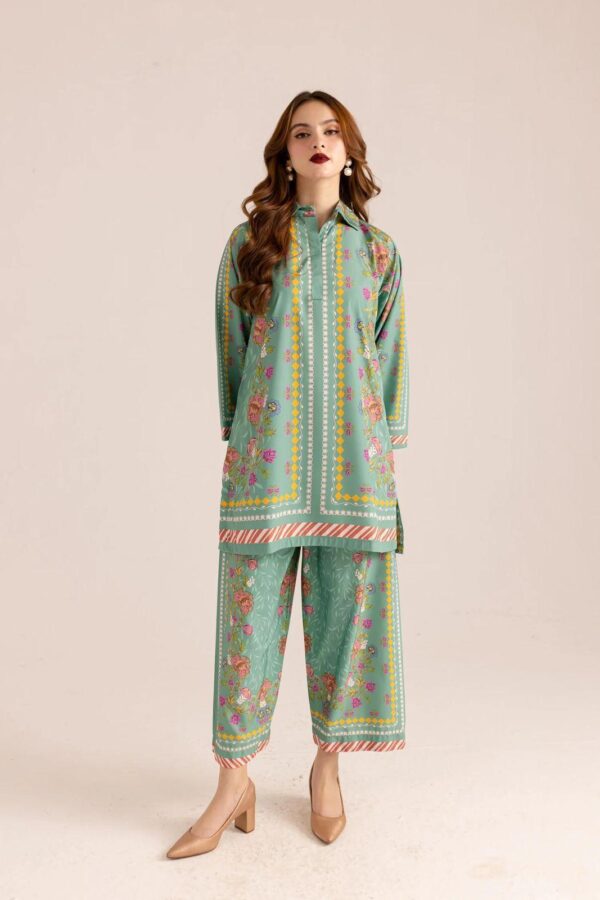 Stylish Women's Stitched Printed Shirt and Trouser Set - Image 5